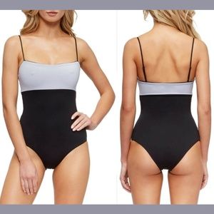 NWT Tavik [ Small ] Scarlett Colorblock One-Piece‎ Swimsuit Lilac/Black